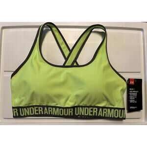 Under Armour Sports Bra Women X-Large Green Gym Yoga Running Mid Impact NWT